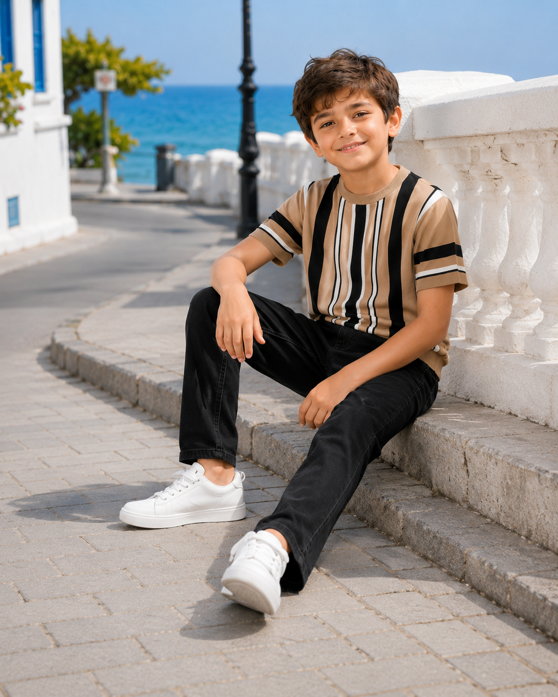 تي شيرت صوف محبوك