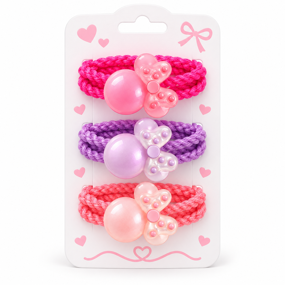 A cute set of girls’ hair ties
