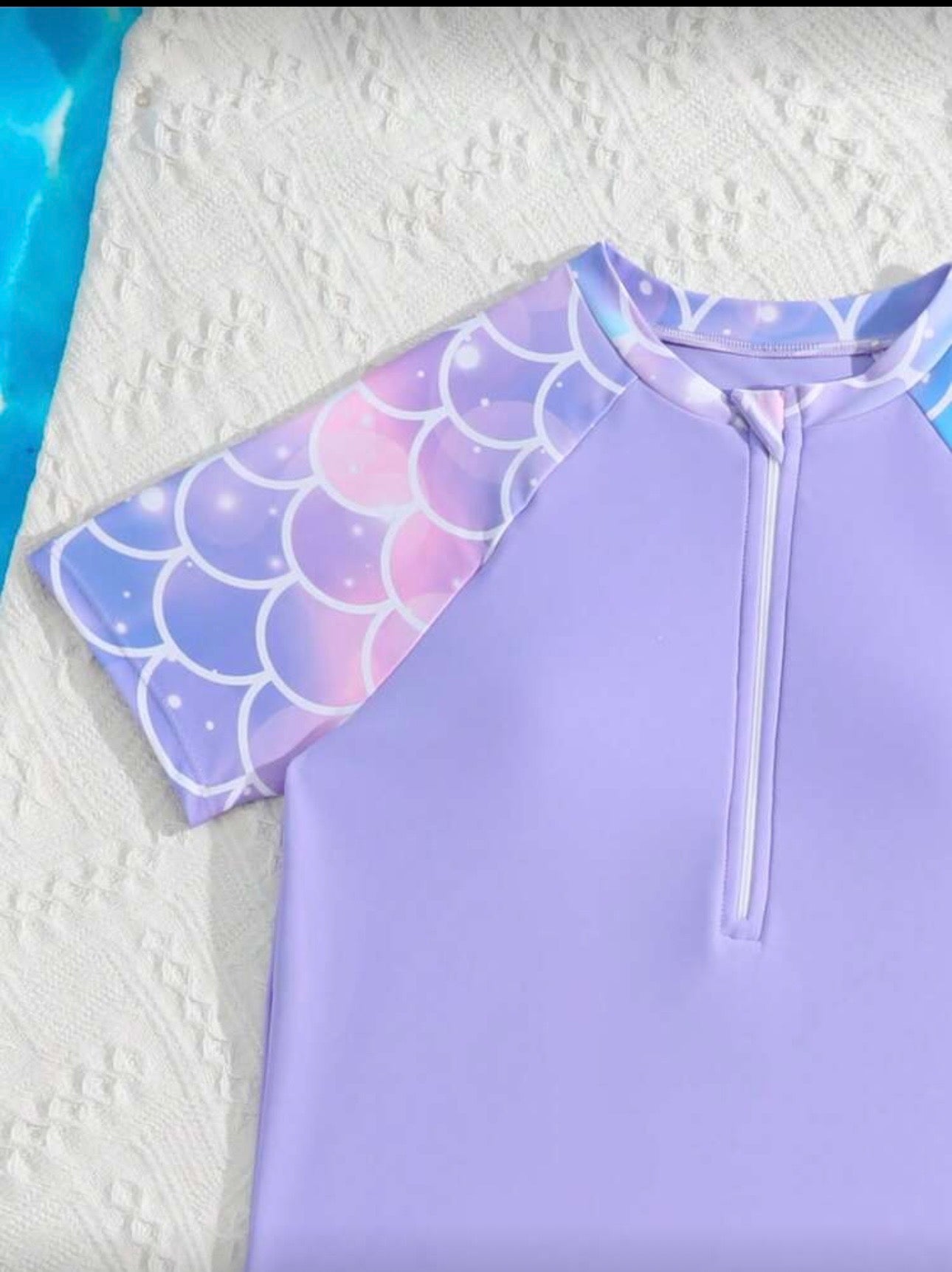 Graphic Gems Tween Girl Fish Scale Print Swimwear Set