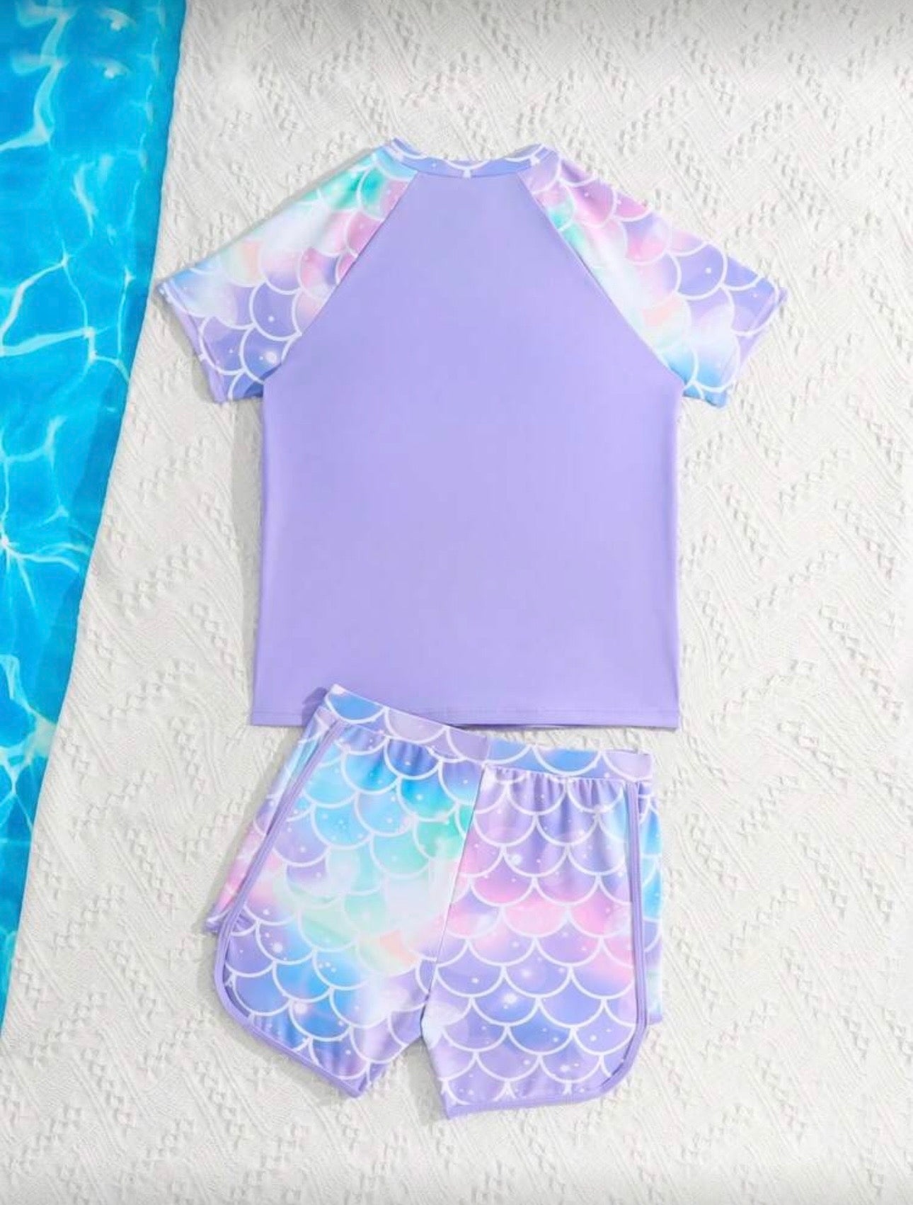 Graphic Gems Tween Girl Fish Scale Print Swimwear Set