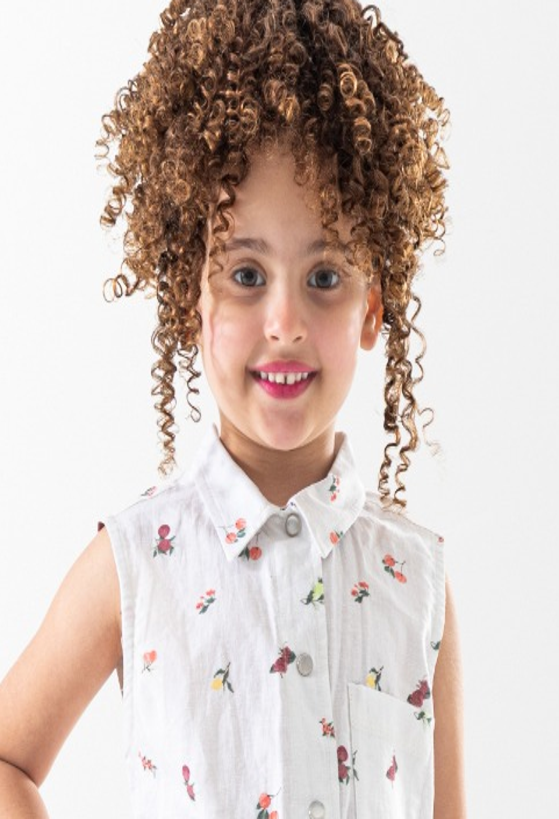 Girls Rose Print Blouse
