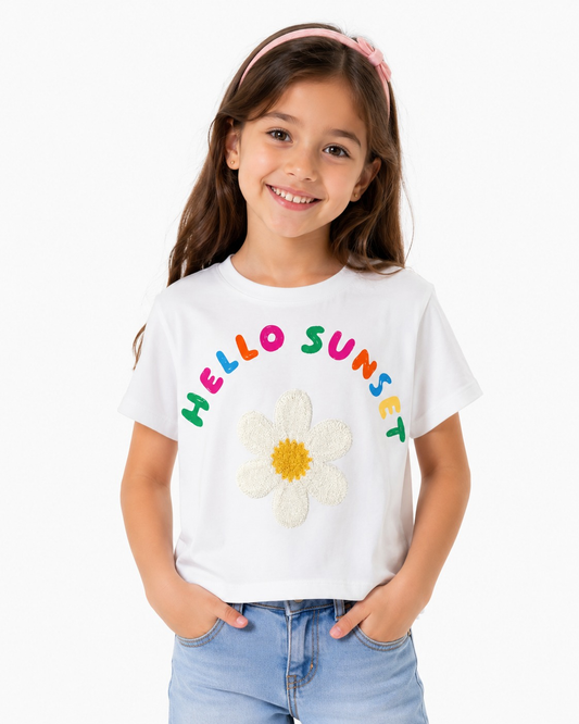 Girls Hello Sunset T-Shirt