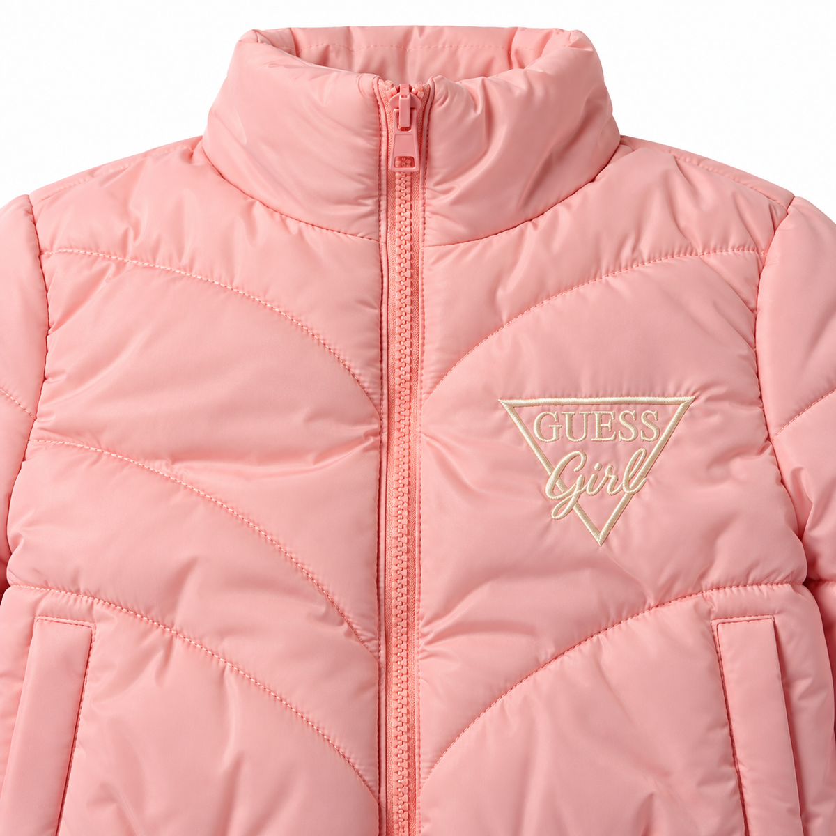High-Neck Cropped Puffer Jacket - Kids Story 8828