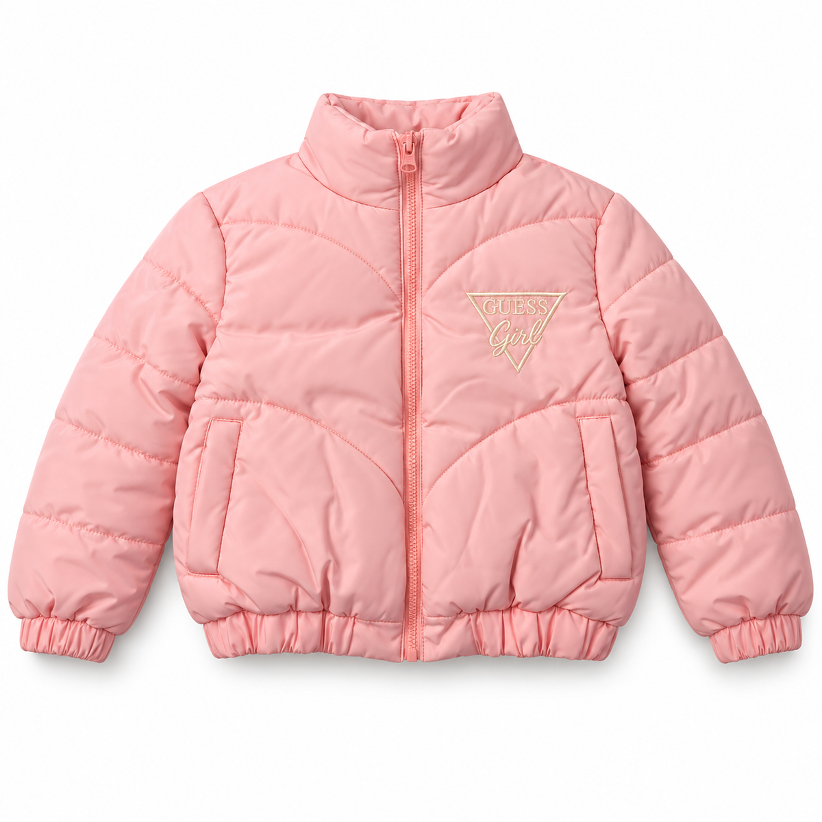 High-Neck Cropped Puffer Jacket - Kids Story 8828