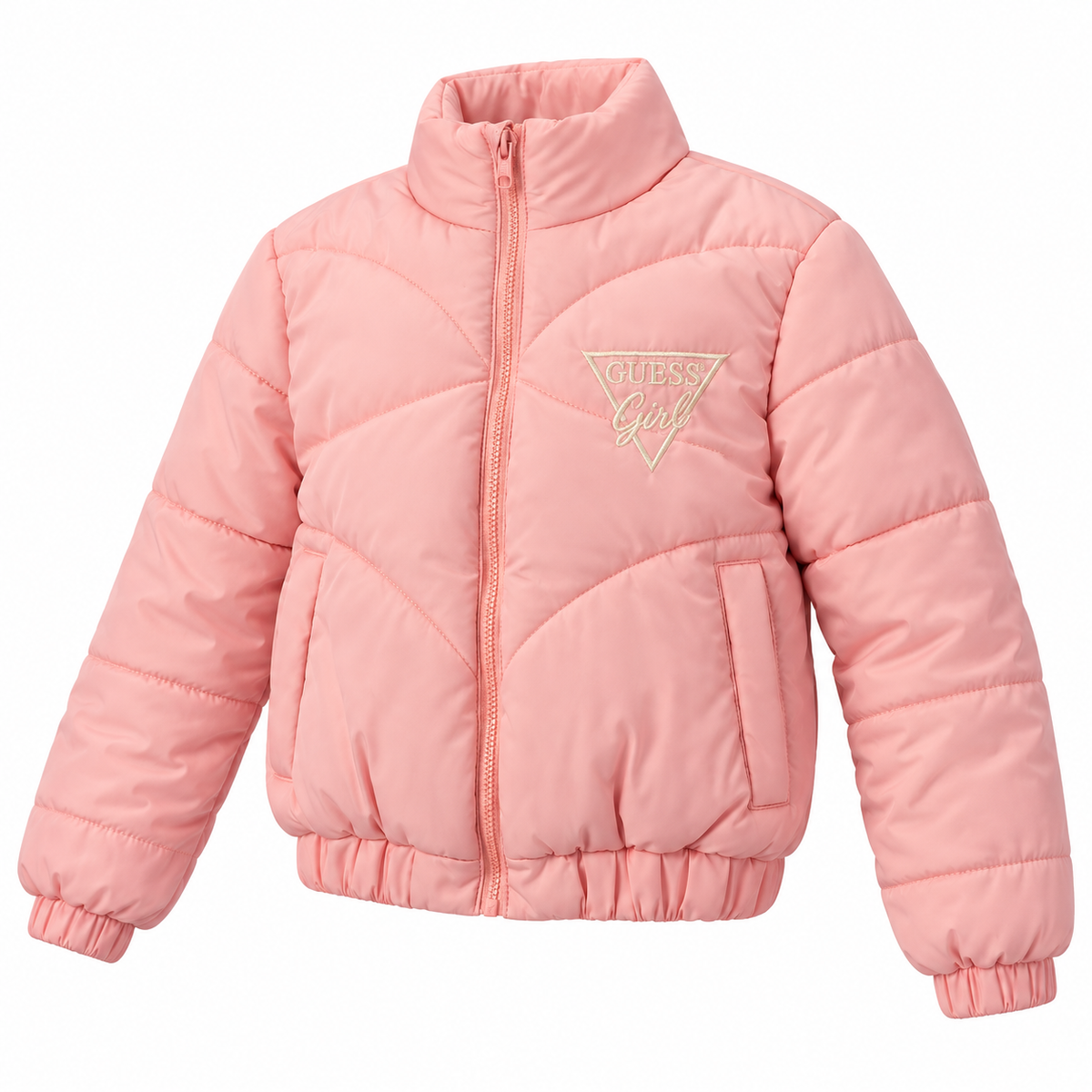 High-Neck Cropped Puffer Jacket - Kids Story 8828