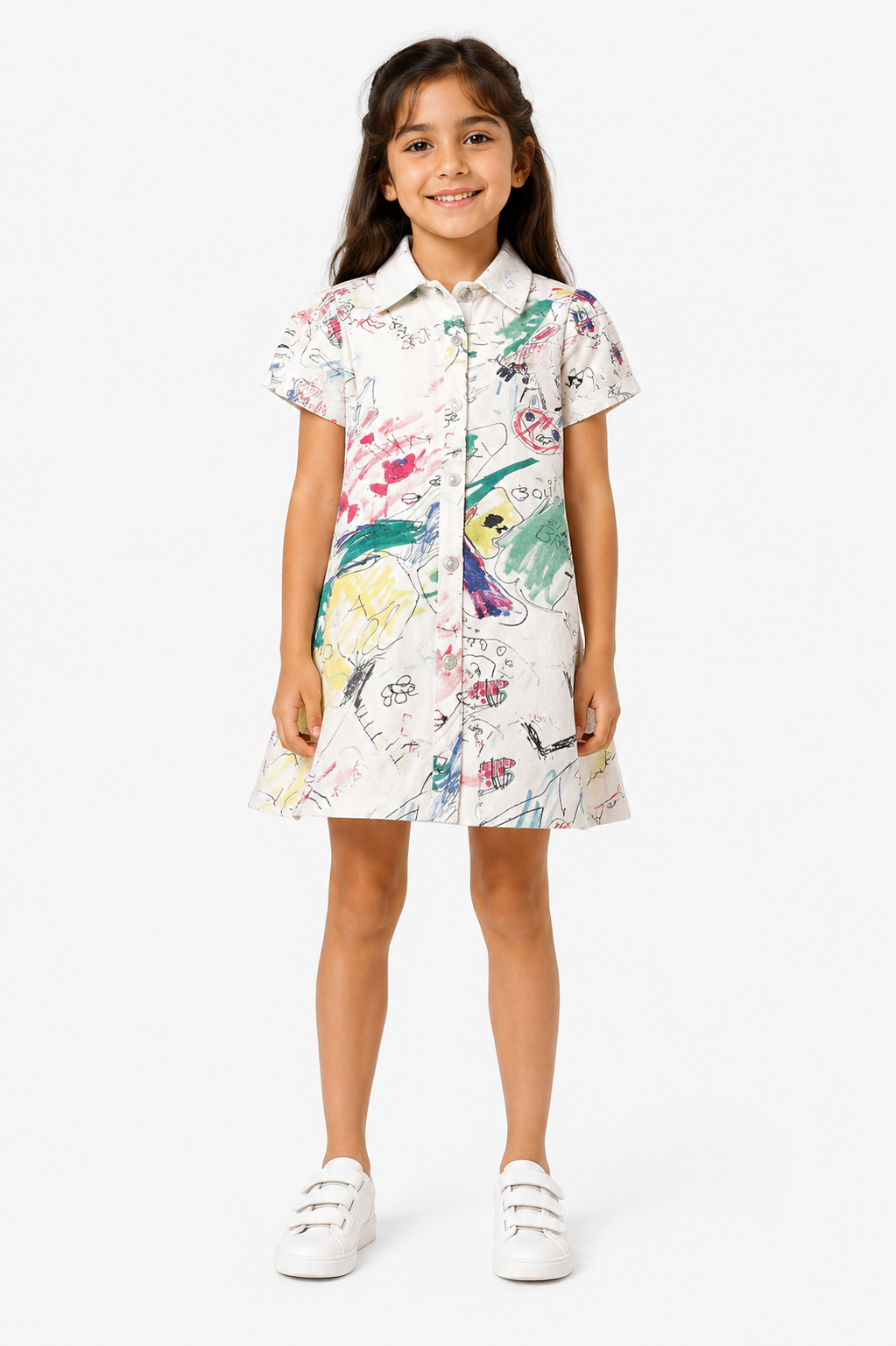 Girls White High Quality comfortable , stylish and durable Dress