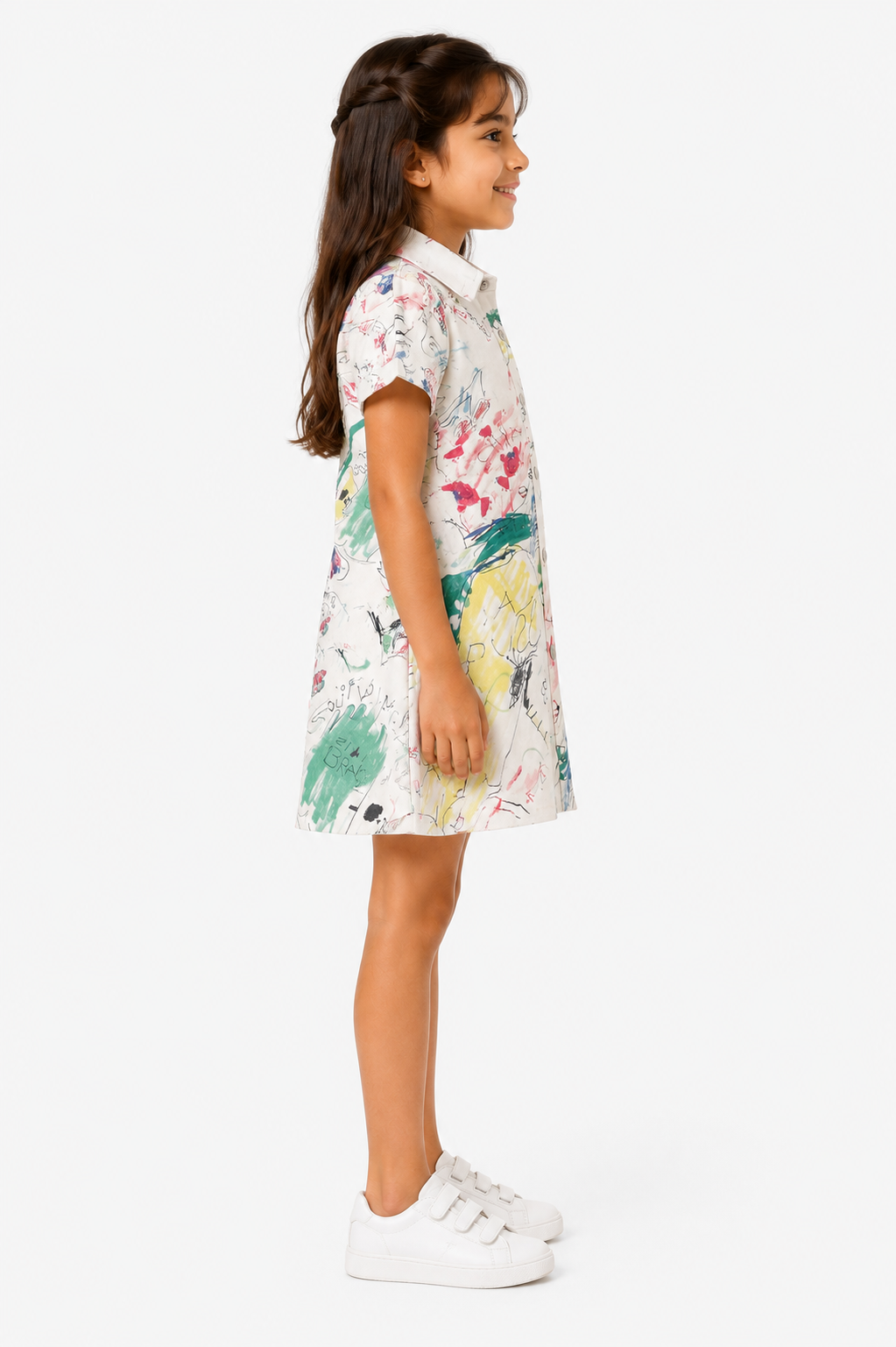 Girls White High Quality comfortable , stylish and durable Dress