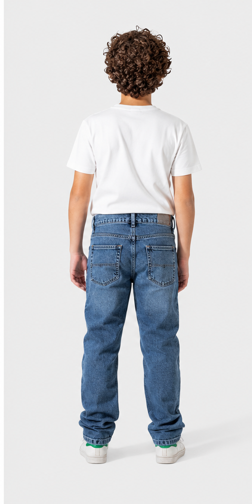 Boys Classic Blue Straight-Leg Denim Jeans
