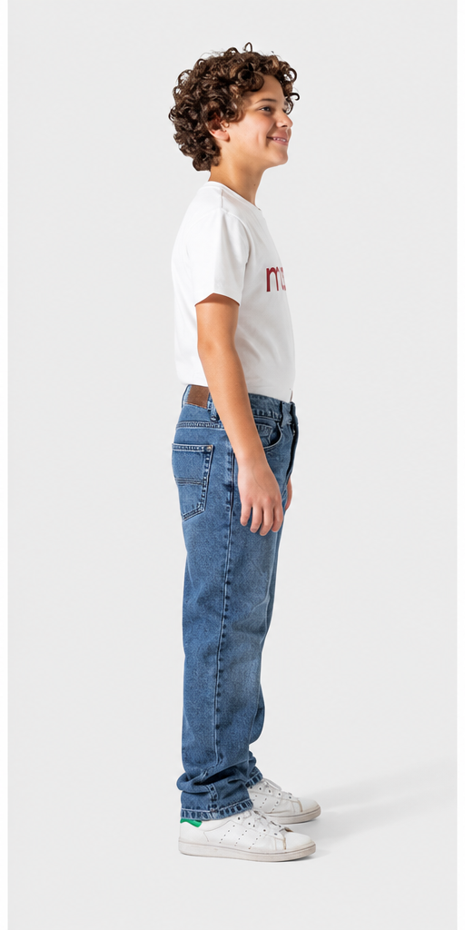 Boys Classic Blue Straight-Leg Denim Jeans