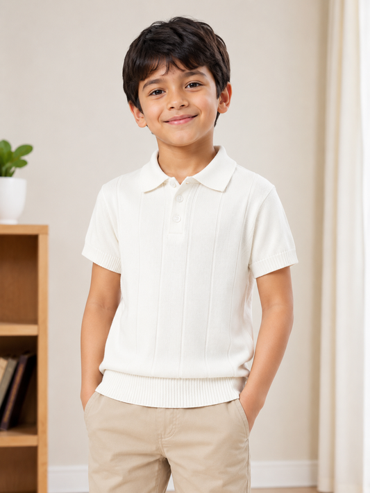 Boys  Knit Polo Shirt