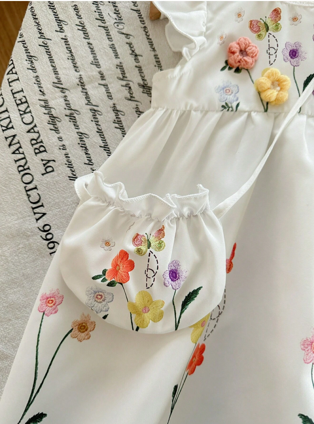 Girl Ruffle Dress with bag