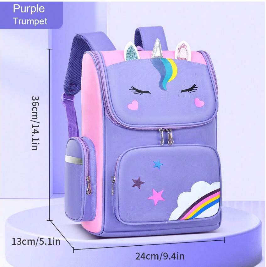 Unicorn Cute Lightweight Girls  Backpack