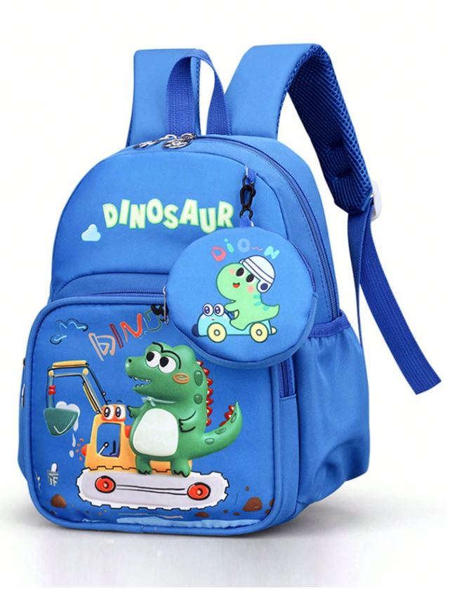 Dark Blue Dinosaur Backpack