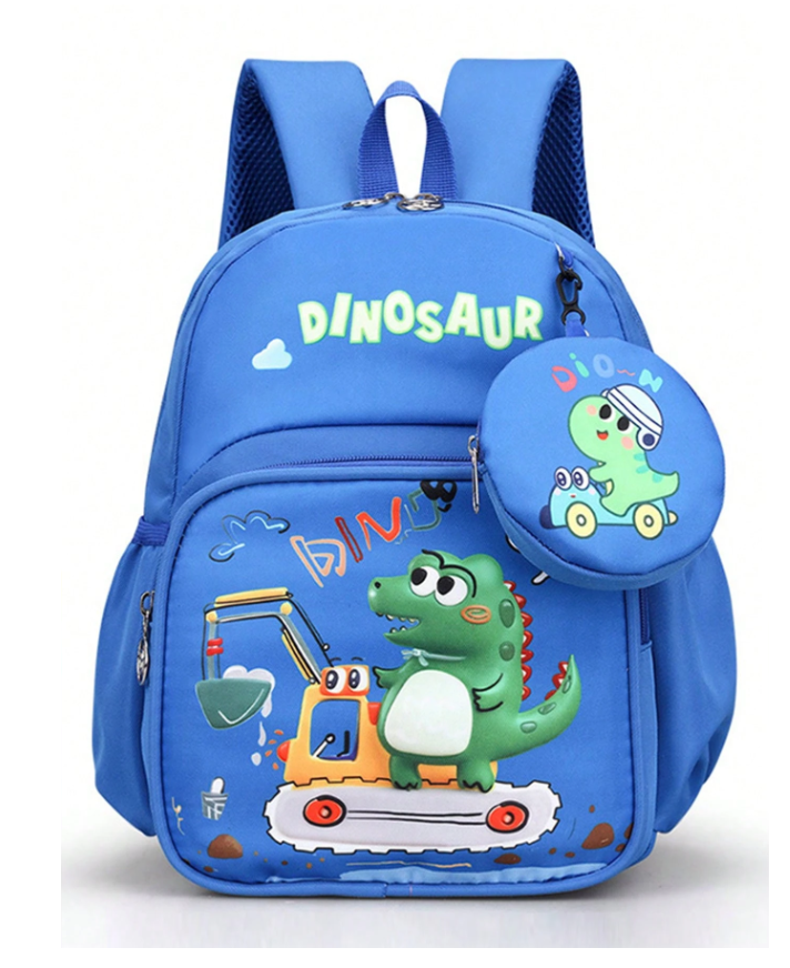 Dark Blue Dinosaur Backpack