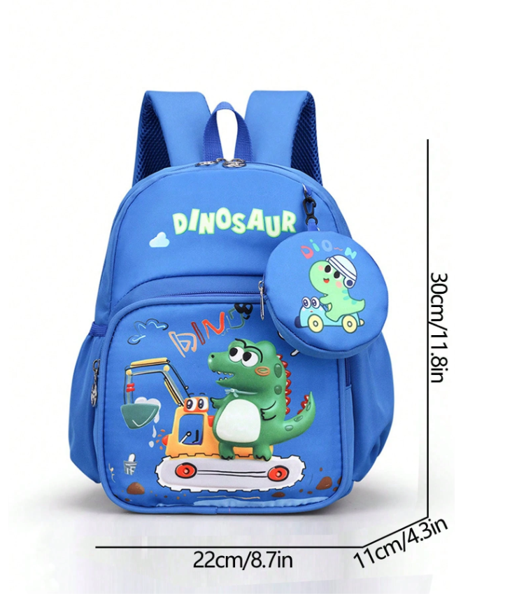 Dark Blue Dinosaur Backpack