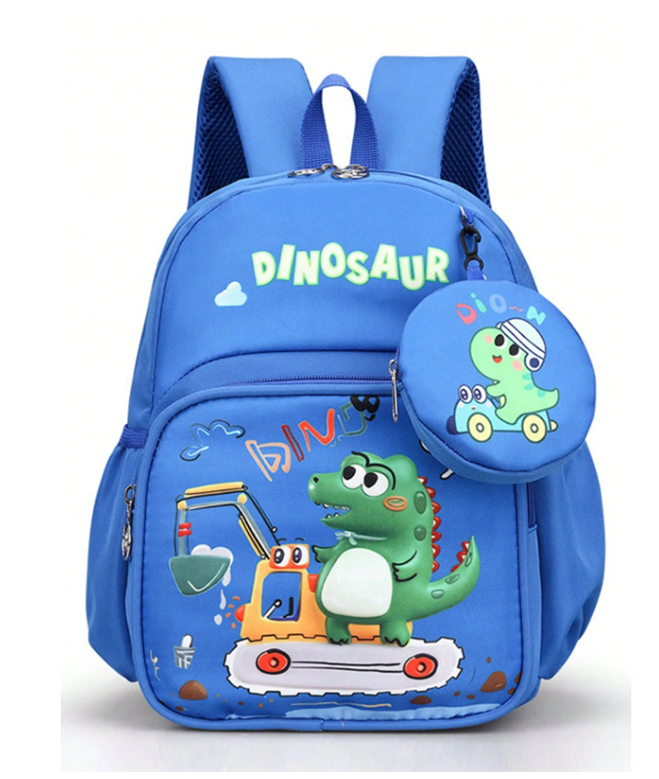 Dark Blue Dinosaur Backpack