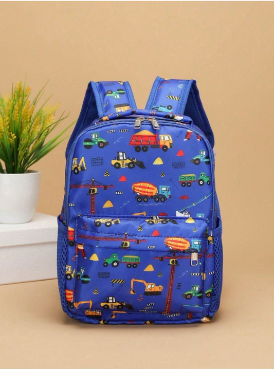 China Industrial Blue  Graphic Casual Backpack
