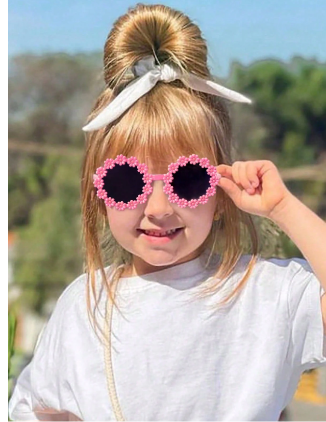 3pcs/Set Cute Fashion Colorful Floral Pattern Kids Eyewear Set For Boys And Girls, Card Display Only, Shipping Not Included