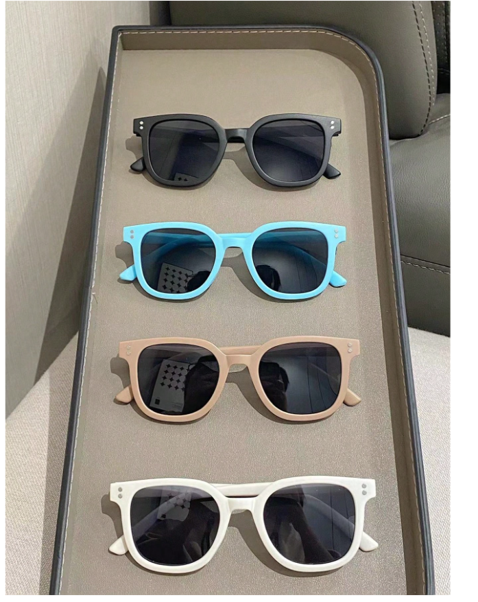 4pairs Kids Rectangle Frame Glasses, Simplistic & Fashionable Eyewear For Boys & Girls, Suitable For Parties, Daily Life And Outdoor Travel Accessories