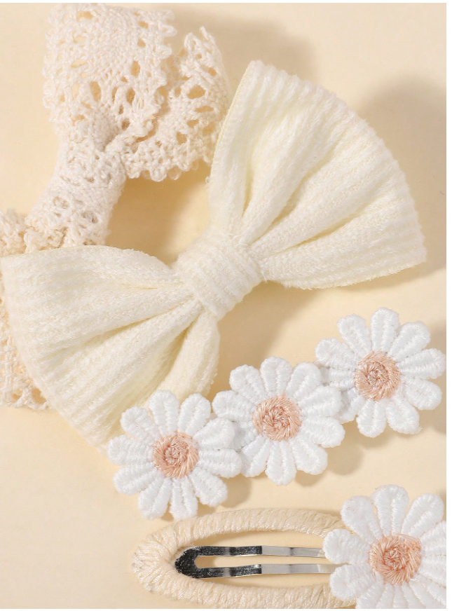 8pcs Cute Bowknot Hair Clips, Girls Ponytail Clips, Holiday Party Hair Accessories