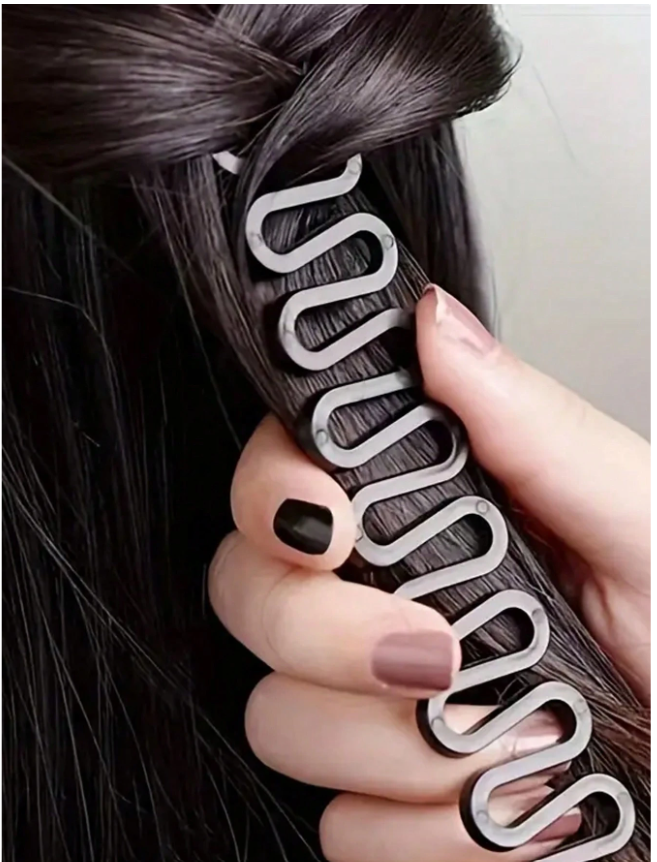 6pcs Hair Styling Tools For Girls, Topsy Tail Hair Tool Hair Loop + Hair Comb, Ideal Choice For Gifts