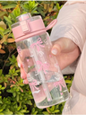 HILAKE 400/600/800ml Plastic Water Bottle – Sweet Pink Big Bow Design. Girly Pattern, Works As Portable Travel Cup, Outdoor On-The-Go Cup & Coffee Cup. A Premium Water Cup Essential For Office, Camping, Valentine's Day & Christm