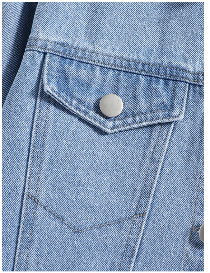 Tween Girl Butterfly & Slogan Graphic Denim Jacket,Holiday,Summer,Travel, School, Campus, College