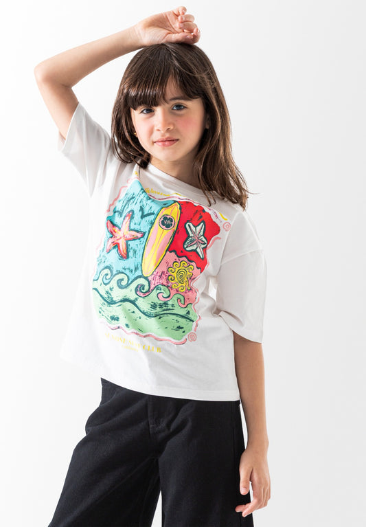 Girls White T-Shirt