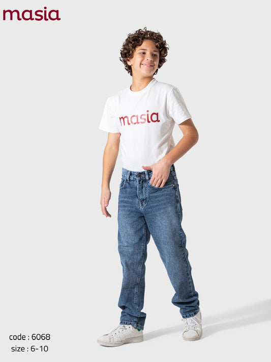 Boys Classic Blue Straight-Leg Denim Jeans