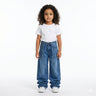 Girls Barrel Jeans Blue Denim 4237