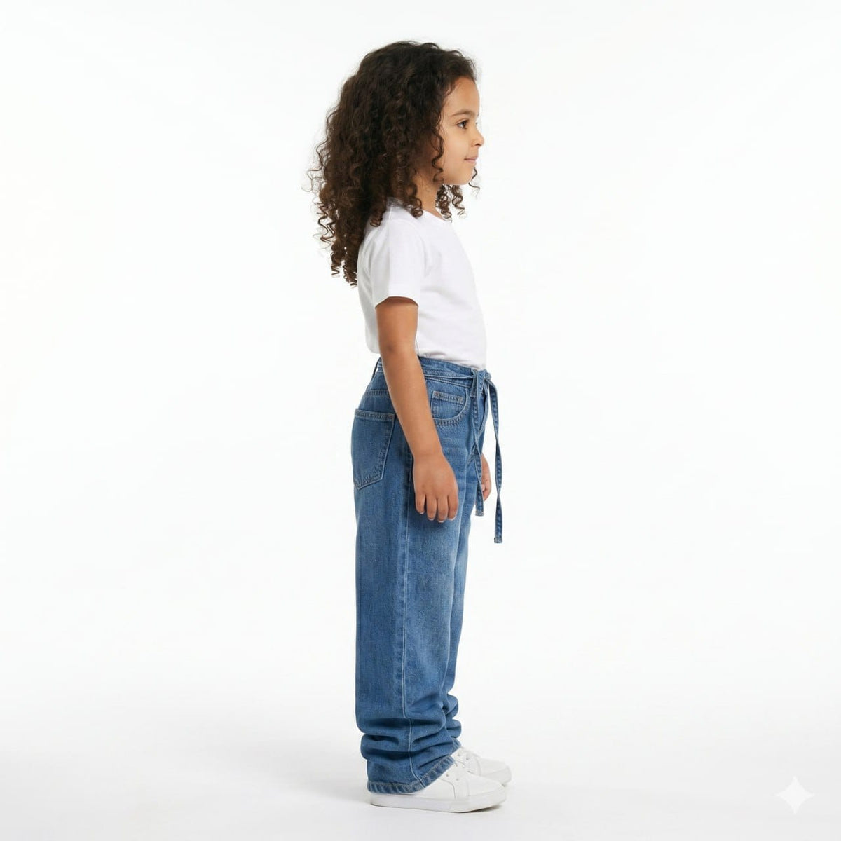 Girls Barrel Jeans Blue Denim 4237