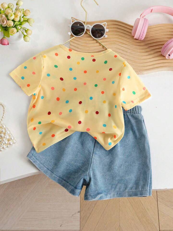 Girl Bow Denim Set