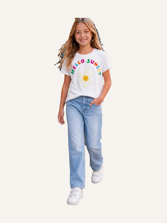 Girls Hello Sunset T-Shirt