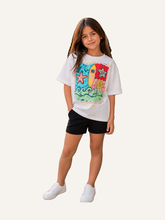 Girls White T-Shirt