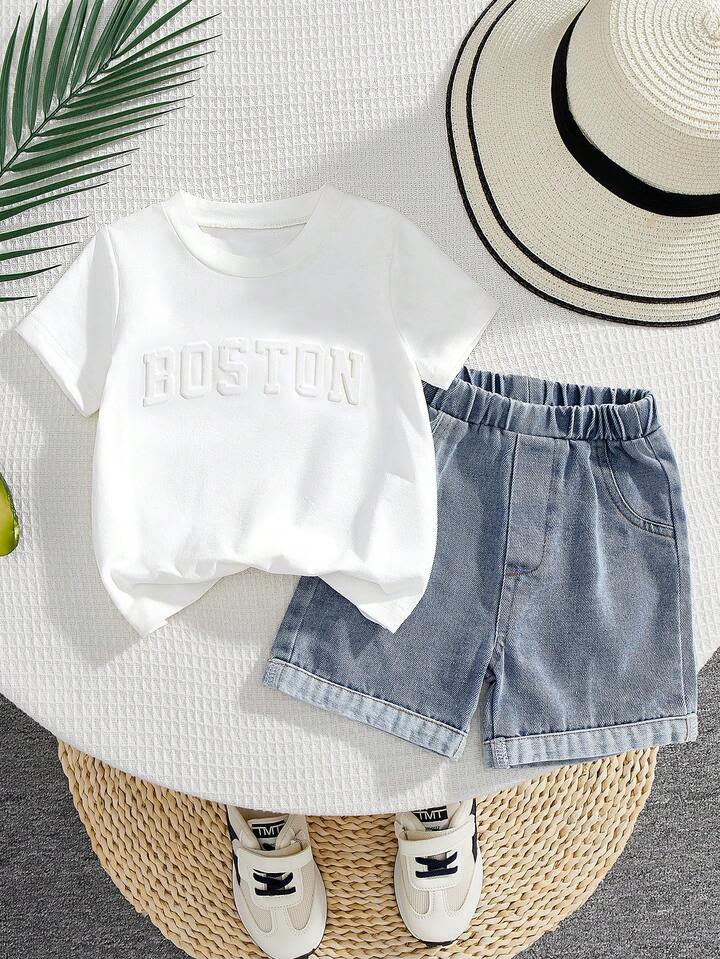 Boy Knit Denim 2pcs/Set