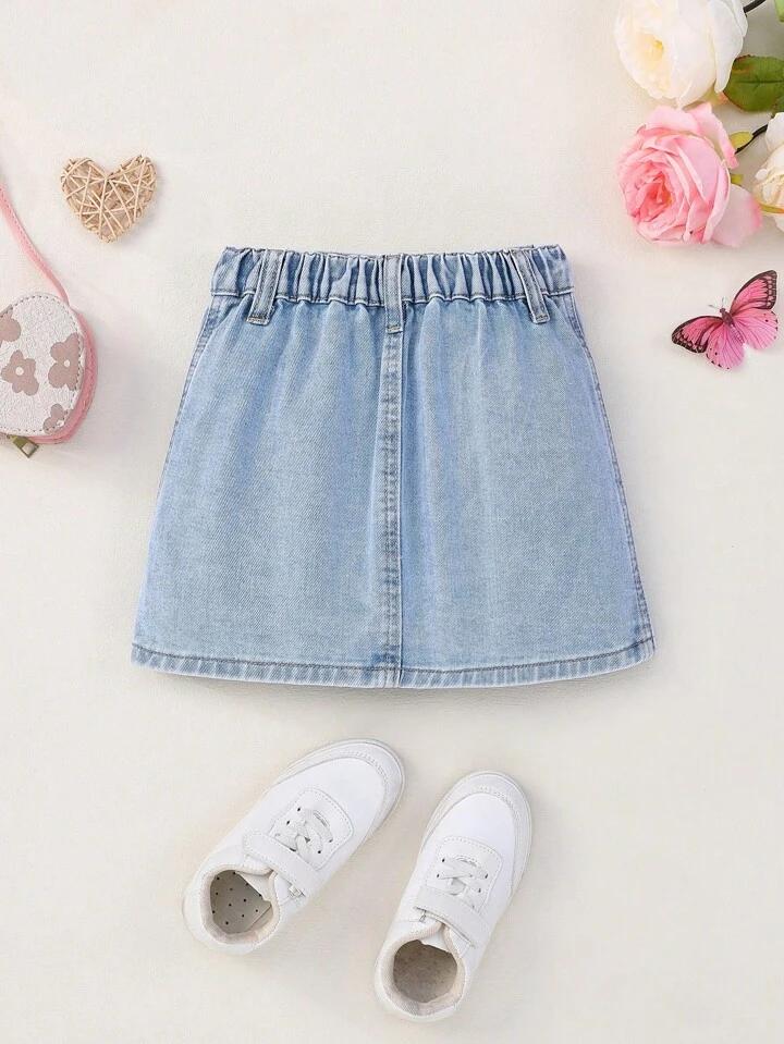 Girl Denim Heart Skirt