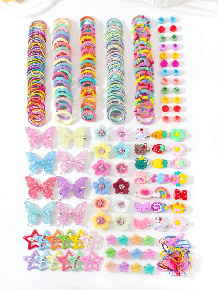 Girl Butterfly Star Hair Clips