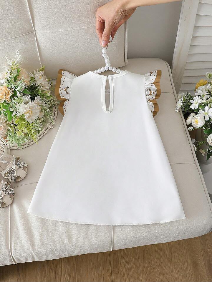 Bow Heart Round Neck Dress