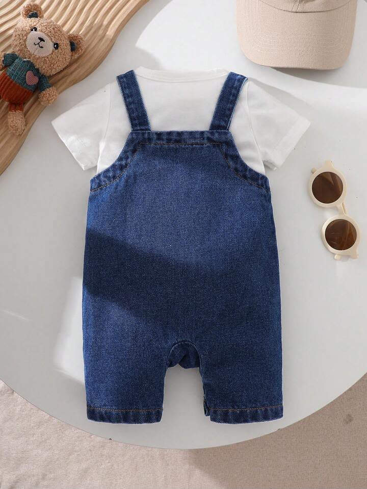 Boy Cartoon Casual Bib Shorts
