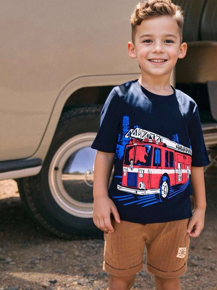 Boy Casual T Shirt Breathable Summer