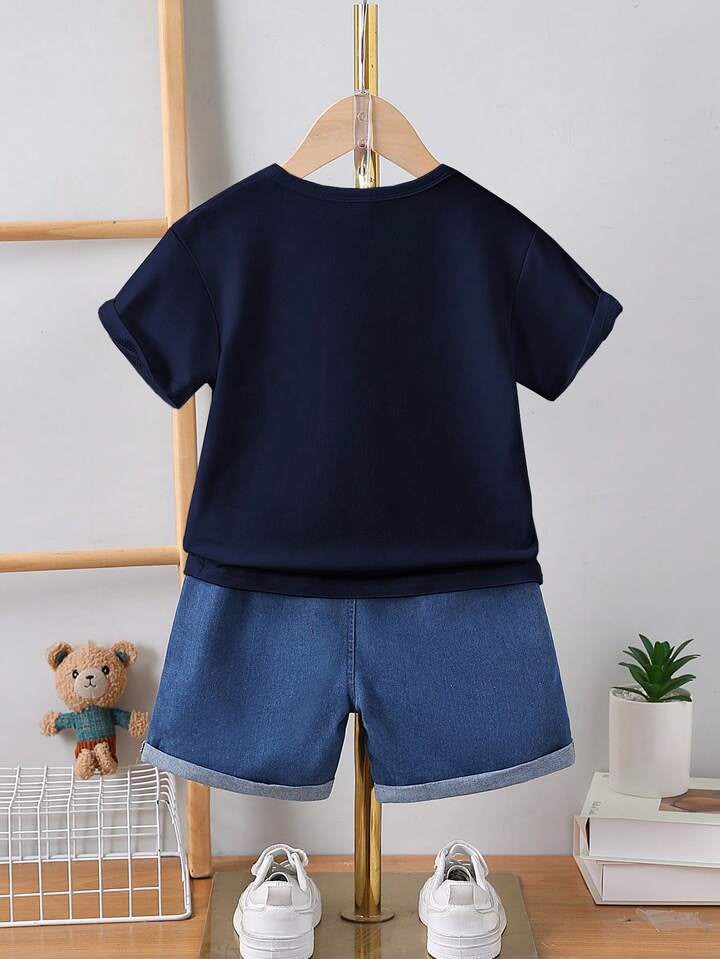 Boy Denim Casual Set