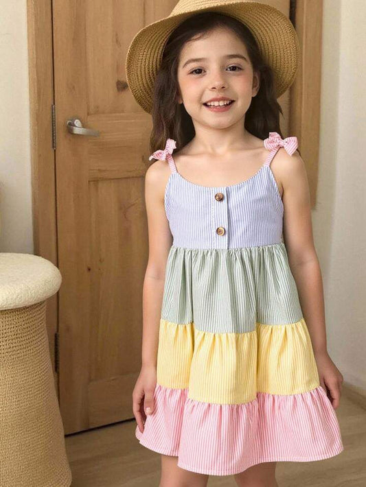 Girl Striped Casual Dress