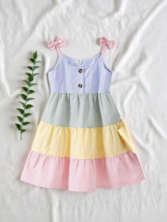 Girl Striped Casual Dress