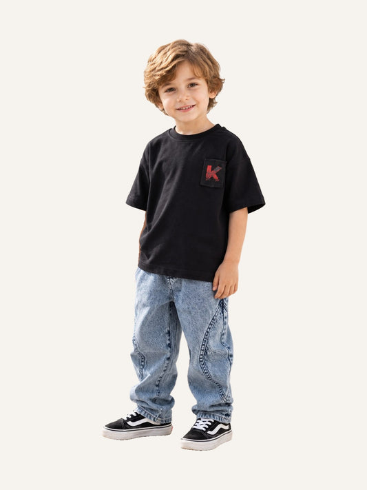 Boys' cotton graphic T-shirt