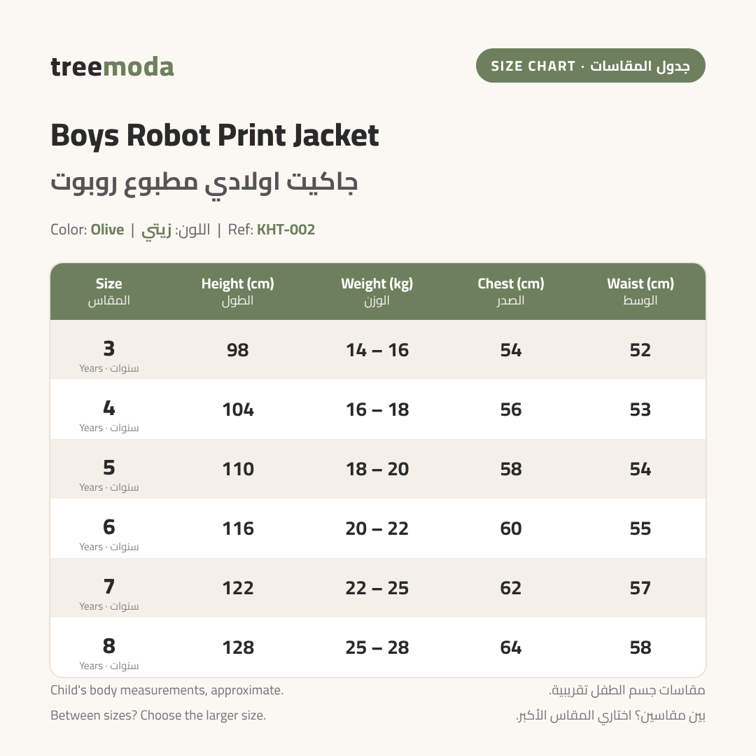 جاكيت ولادي بطبعة روبوت
