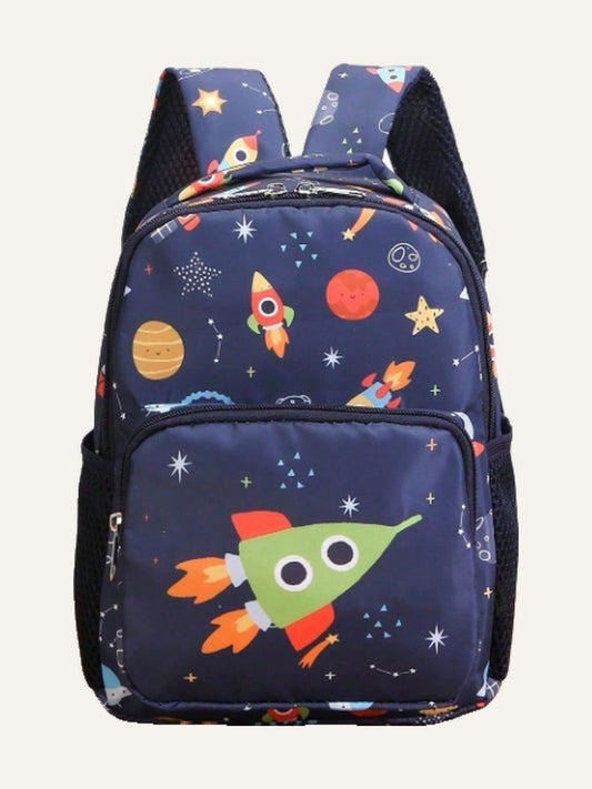 Spaceship  Graphic Casual Backpack