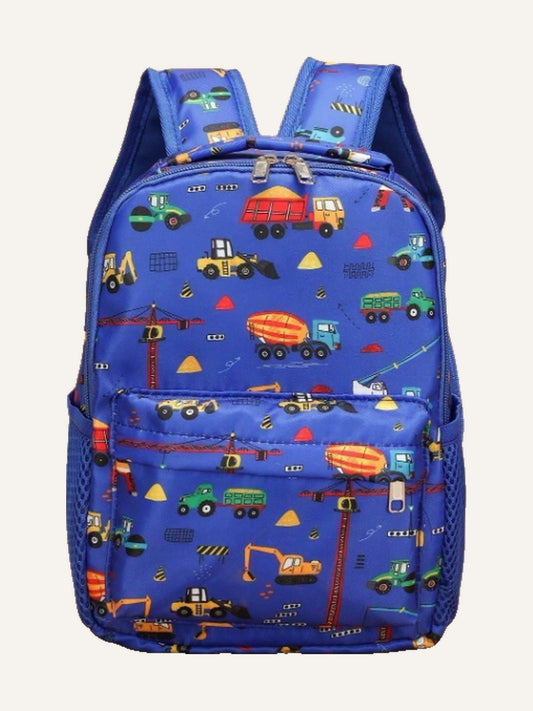 China Industrial Blue  Graphic Casual Backpack