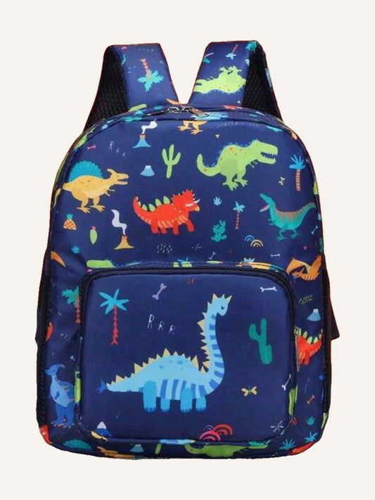 Dinosaur Blue Large Graphic Casual Backpack