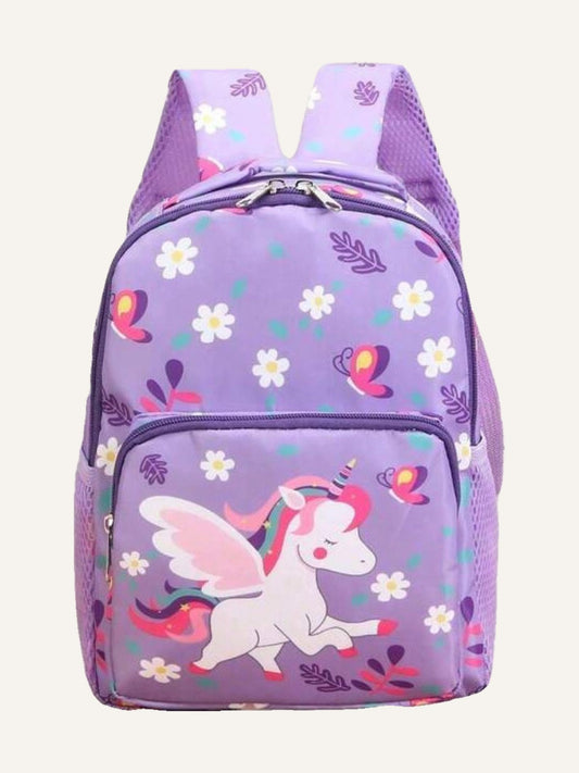 Purple Unicorn  Graphic Casual Backpack