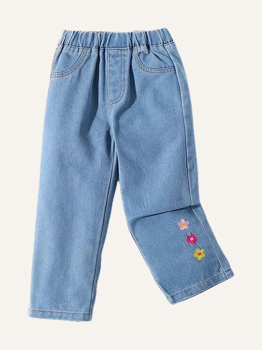 Girl Floral Denim Clothing